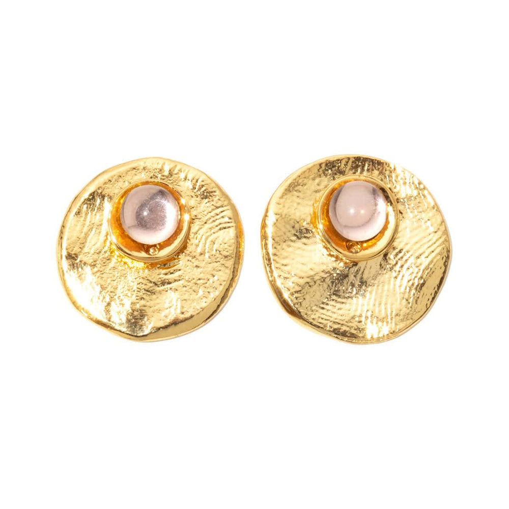 Rose Nude Pierced Earrings