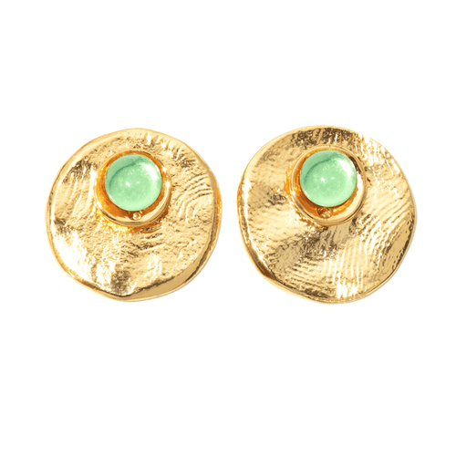 Lime Green Pierced Earrings