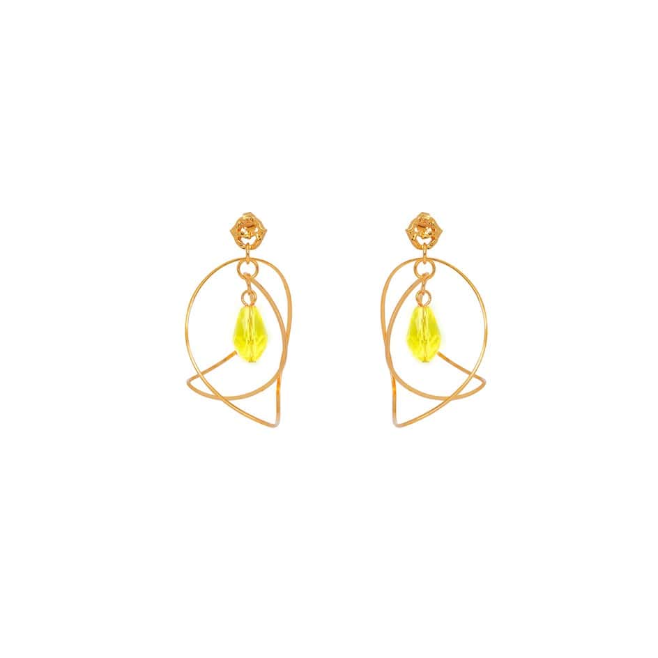 Maitika Gold Pierced Earrings