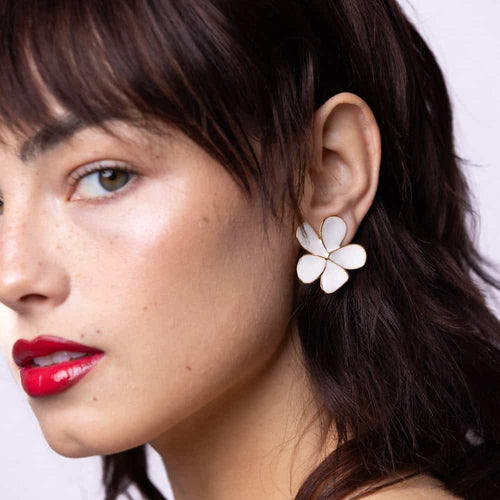 41-Degree Gold Clip-On Earrings
