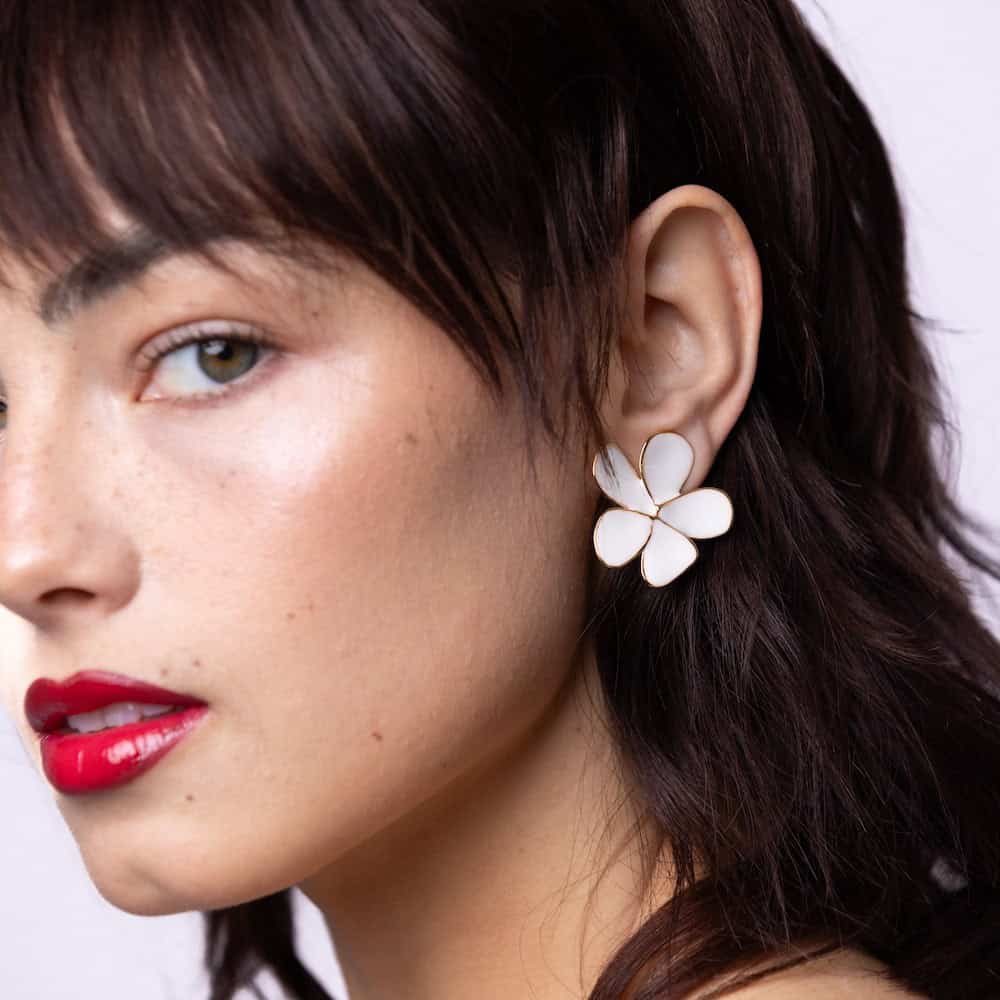 41 Degrees Gold Pierced Earrings