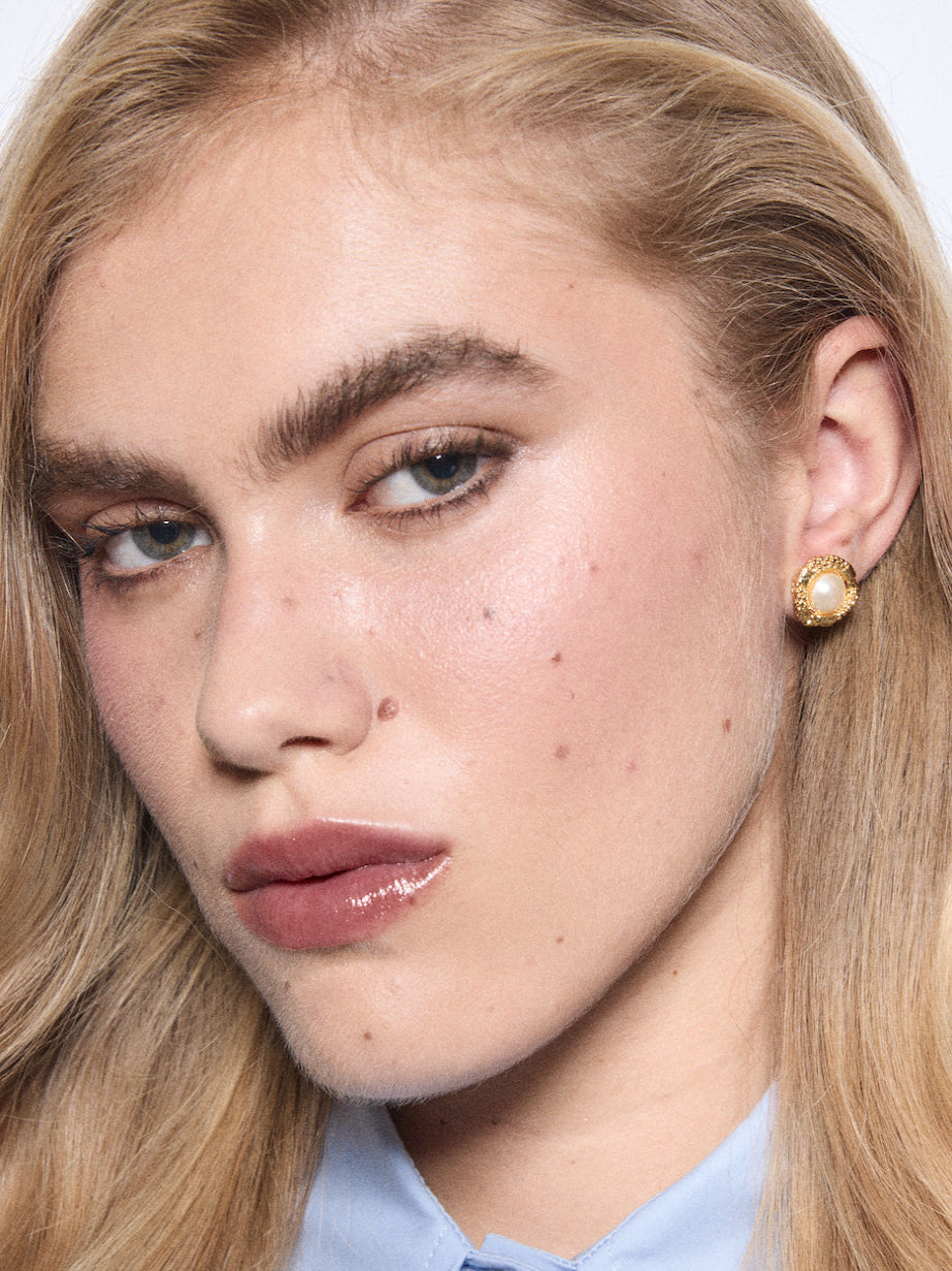 Boucles D'oreilles percée Doré L'heure Dorée