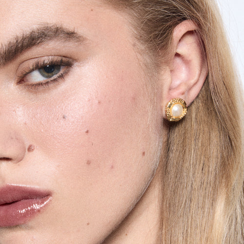 Boucles D'oreilles percée Doré L'heure Dorée