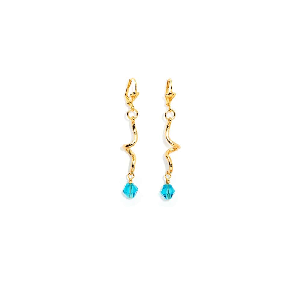 Gold-Plated Arabesque Pierced Earrings