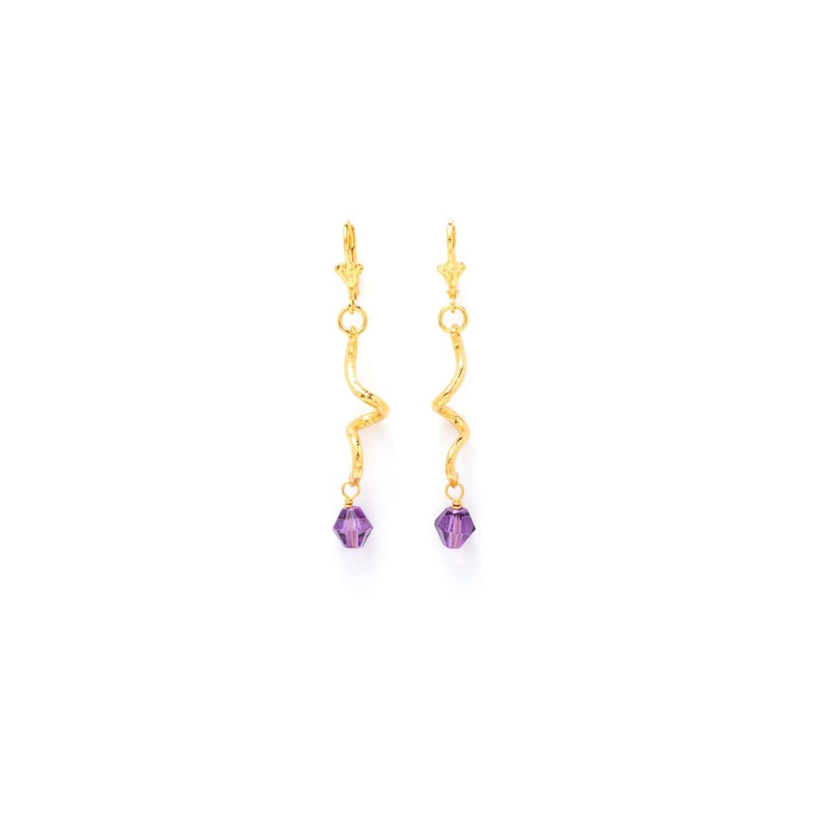 Arabesque Gold-Plated Stud Earrings