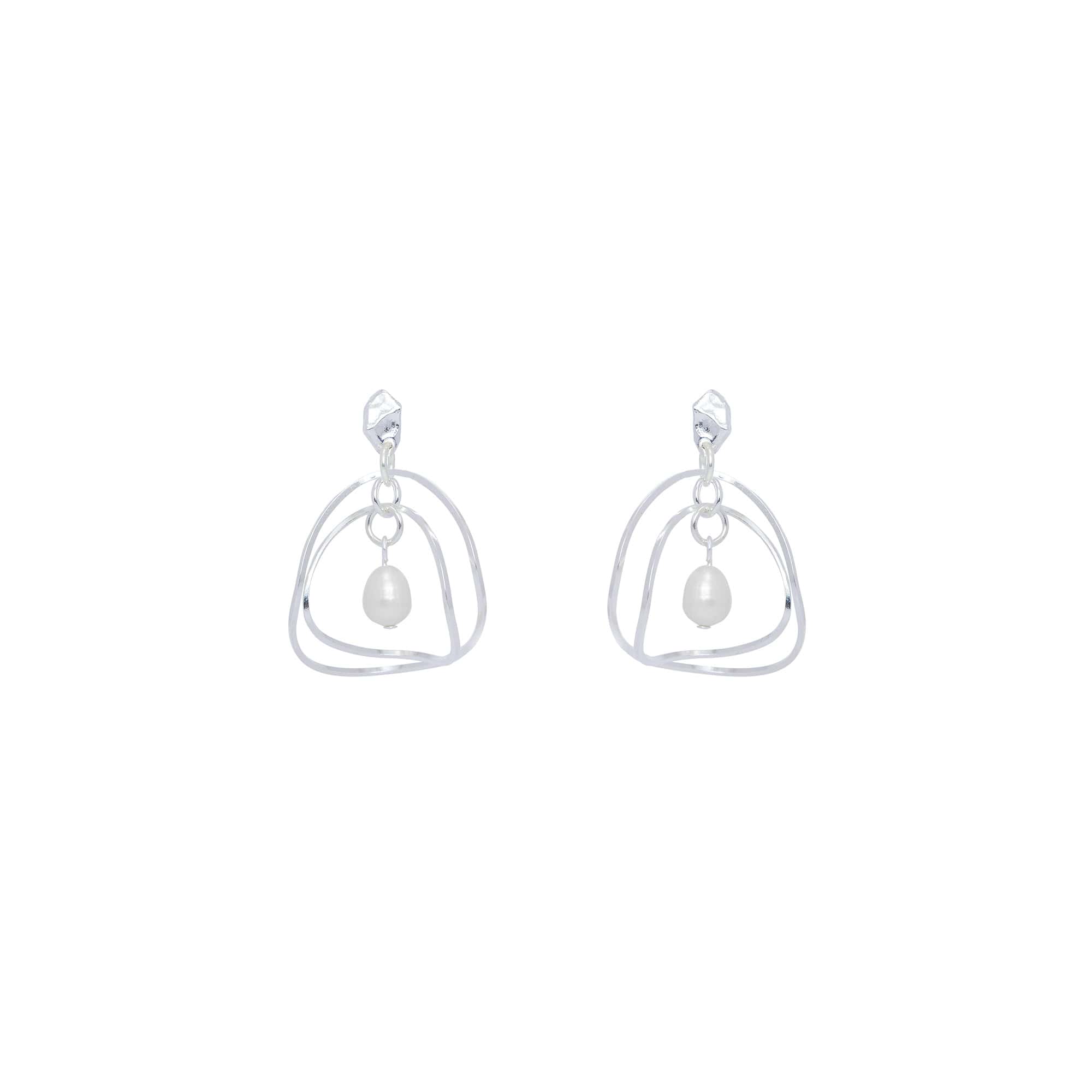 Maitika Silver Pierced Earrings