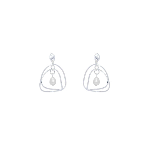 Maitika Silver Pierced Earrings