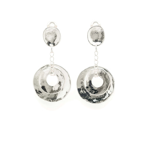 Boucles D'oreilles Clip argenté Voie Lactée