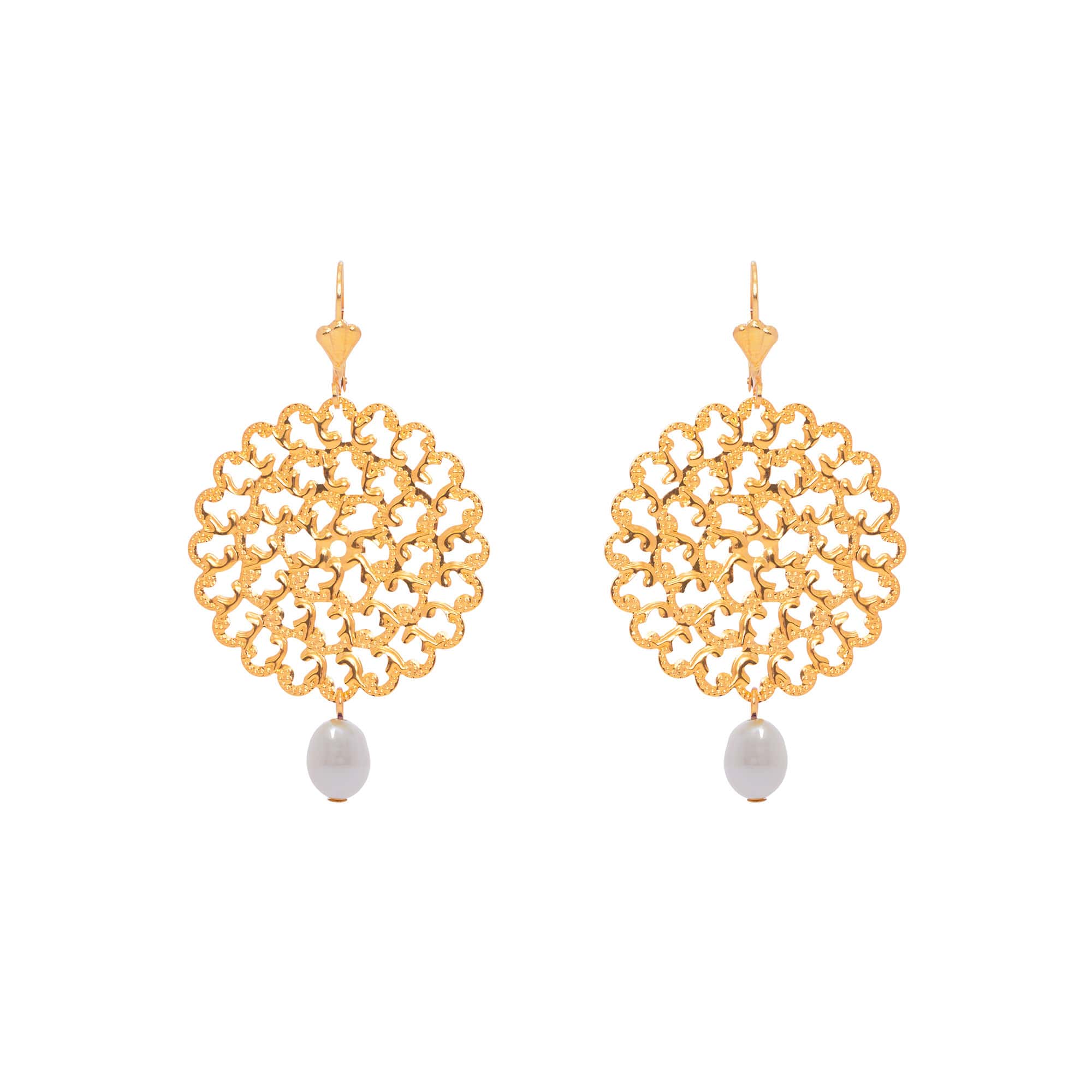 Maitika Gold Plated Pierced Earrings