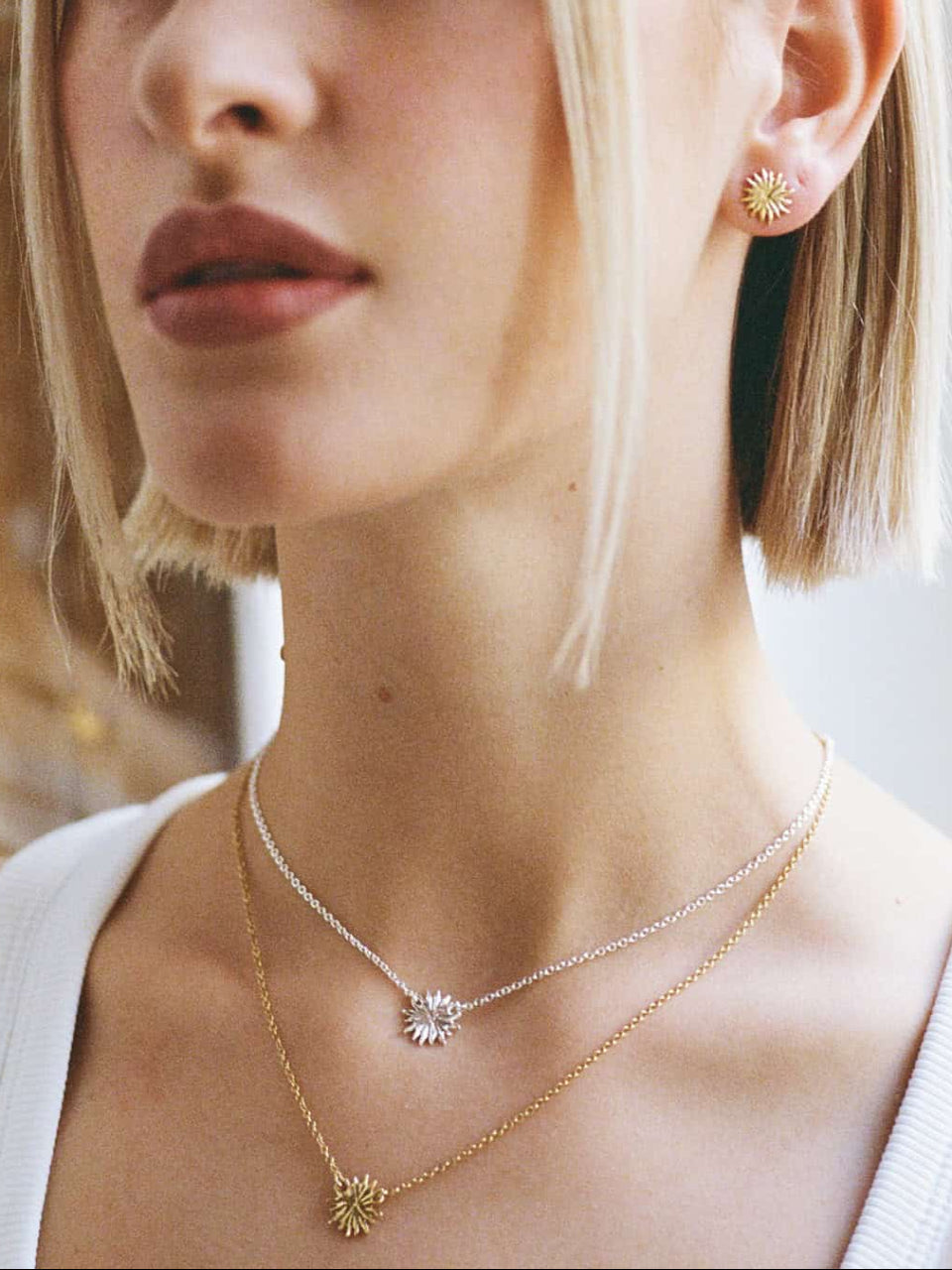 Solid silver necklace Summer Sky