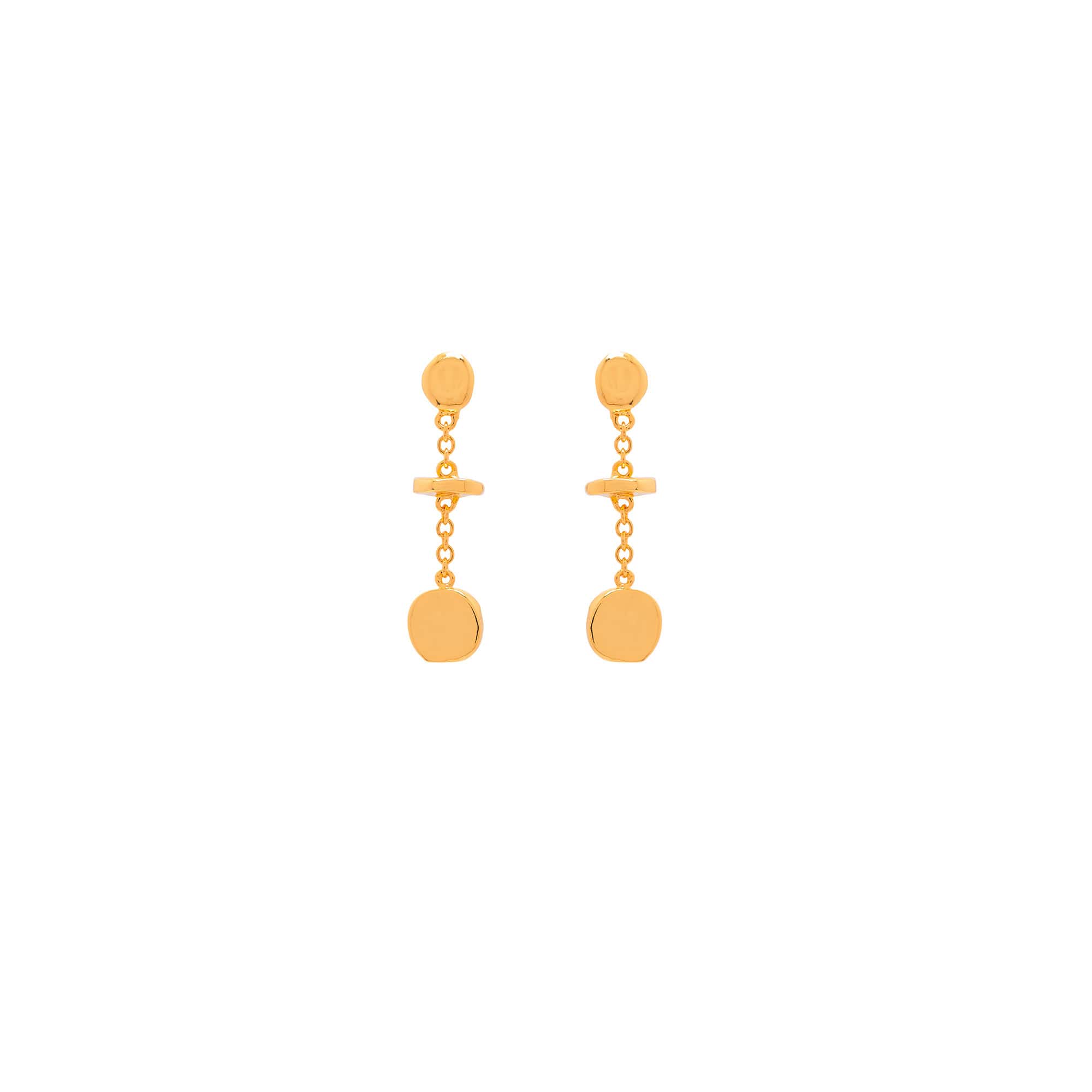 Milky Way Gold Plated Pierced Earrings