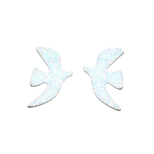 Boucles d'Oreilles Percées Argent Opaline