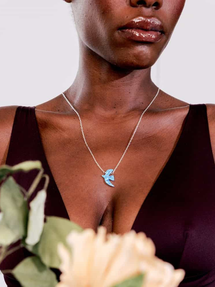 Sterling Silver Opalite Necklace