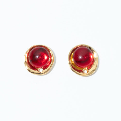 Glamorous Red Pierced Earrings