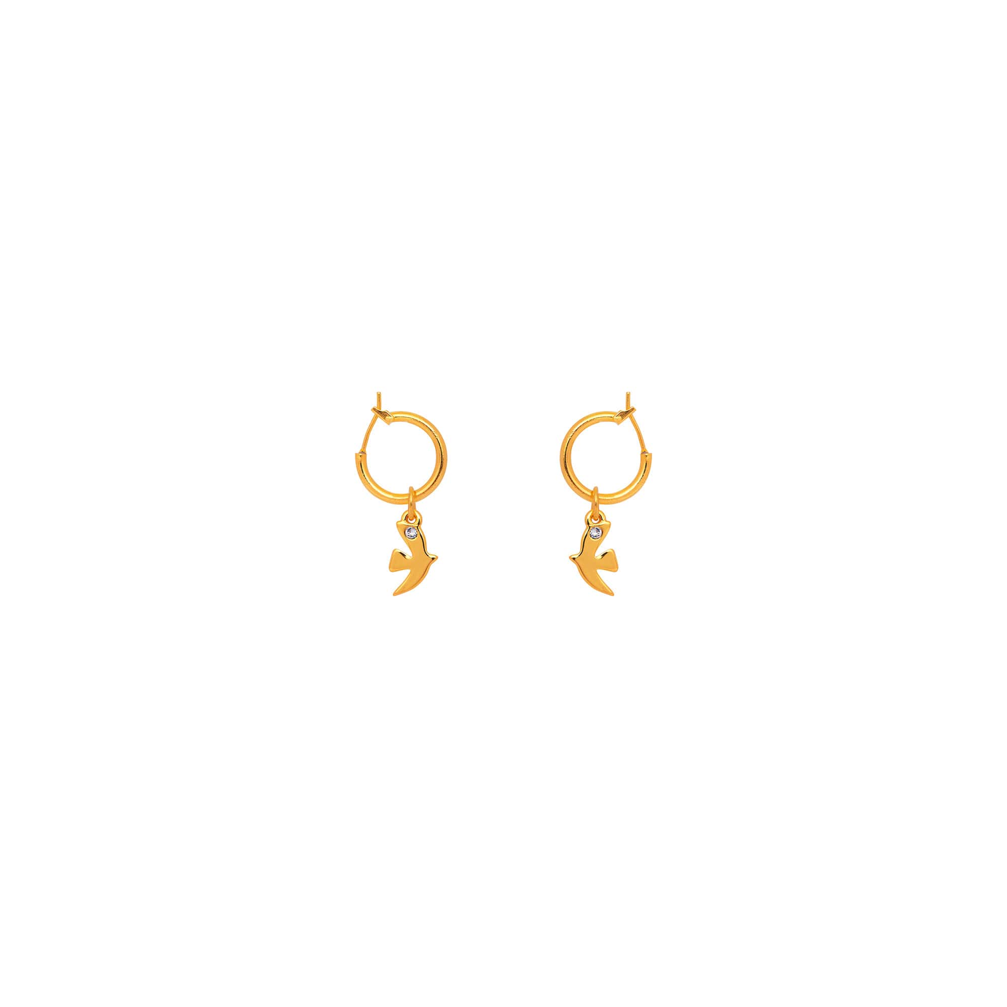 Gilded Pierced Earrings Golden Hour