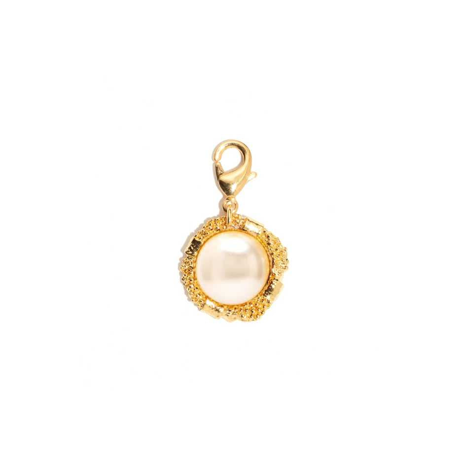 Charms Porte Bonheur Doré Perlé