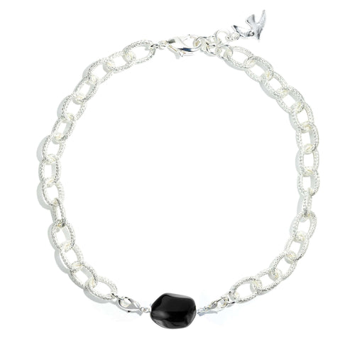 Perle Charms Argenté Noir Magique