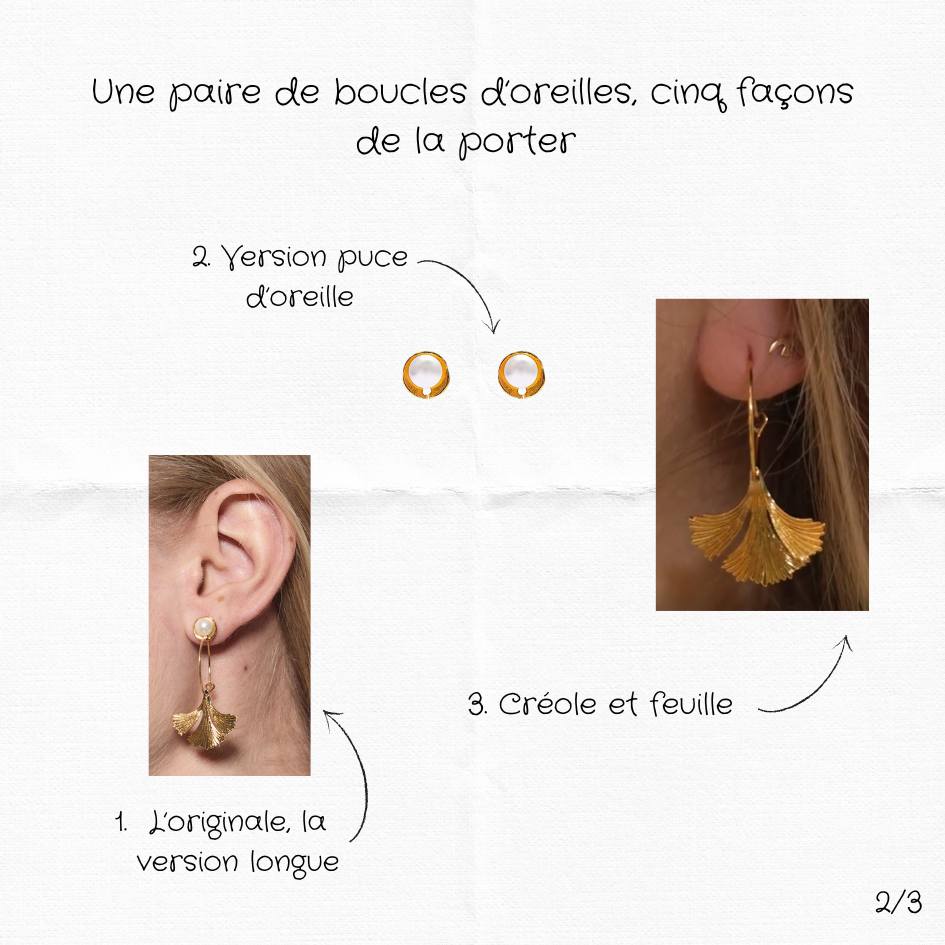 Gold-Plated Pierced Flora Earrings