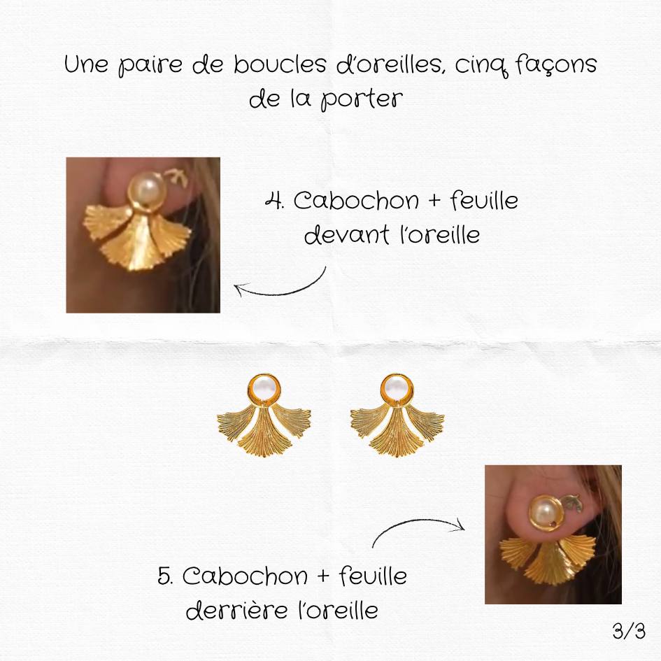 Gold-Plated Pierced Flora Earrings