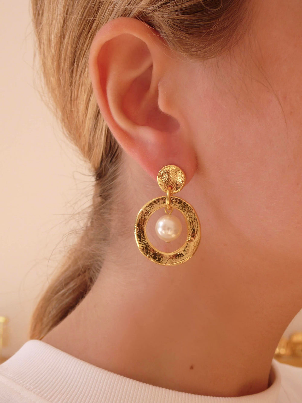 Boucles D'oreilles Percées Doré 1001 Nuits