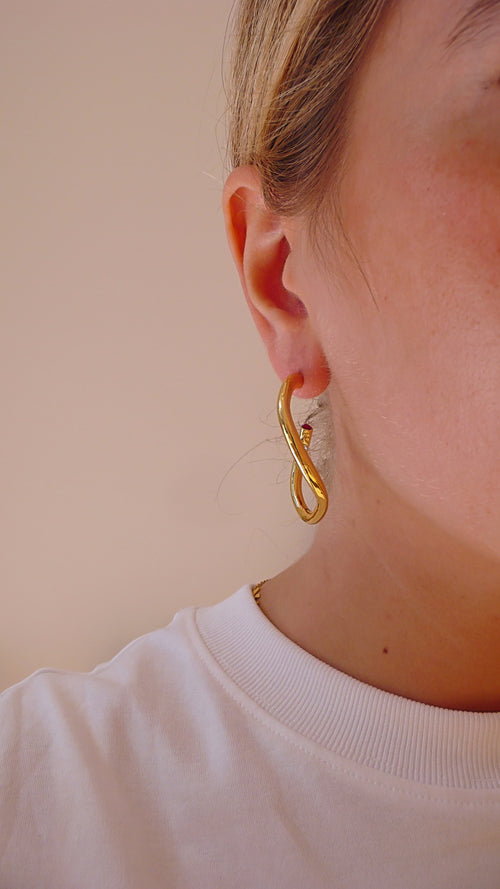 Boucles D'oreilles Percées Doré Padmée