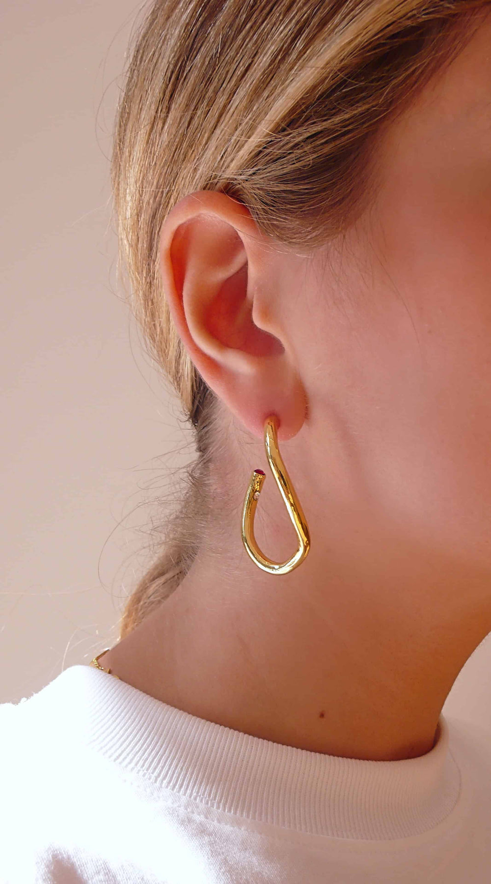 Boucles D'oreilles Percées Doré Padmée