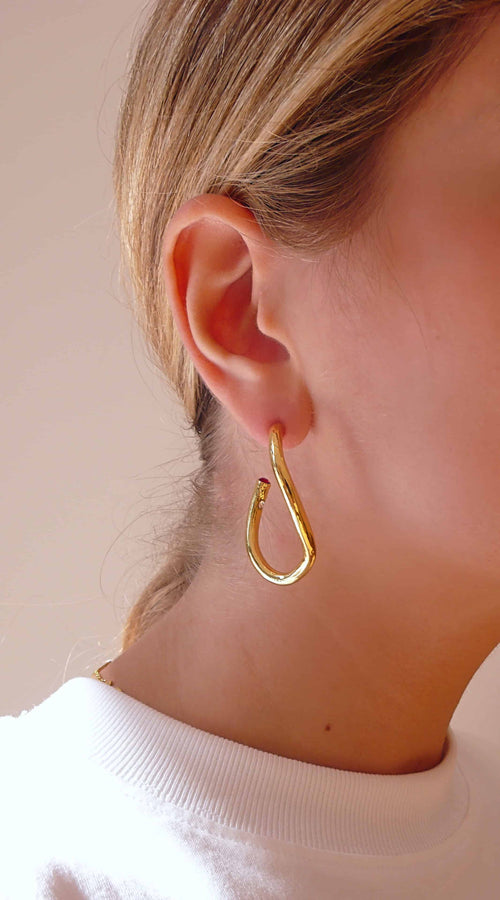 Boucles D'oreilles Percées Doré Padmée