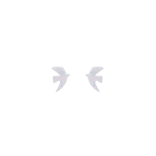 Boucles d'Oreilles Percées Argent Opaline