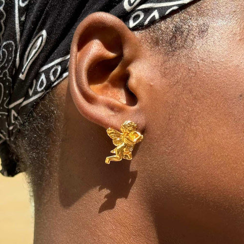Boucles d'oreilles percée doré Rencontre imprévue