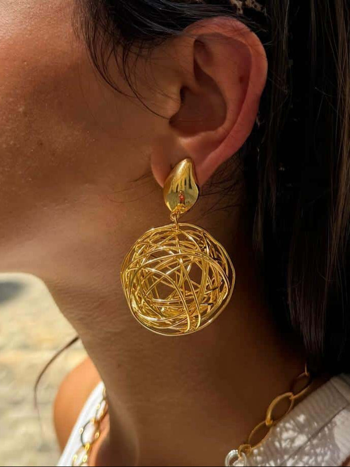 Boucles D'oreilles Clips Doré Padmée