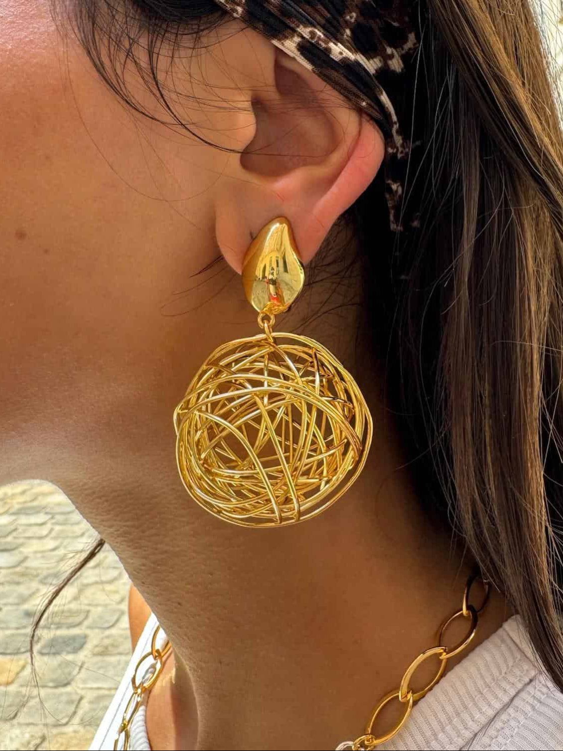 Boucles D'oreilles Clips Doré Padmée