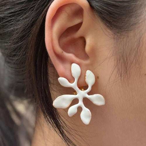 Gold Botanical Clip-On Earrings