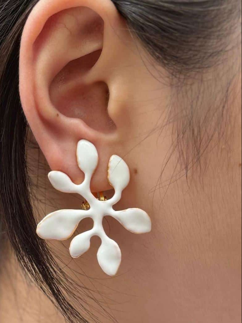 Boucles D'Oreilles Clips Doré Végétal