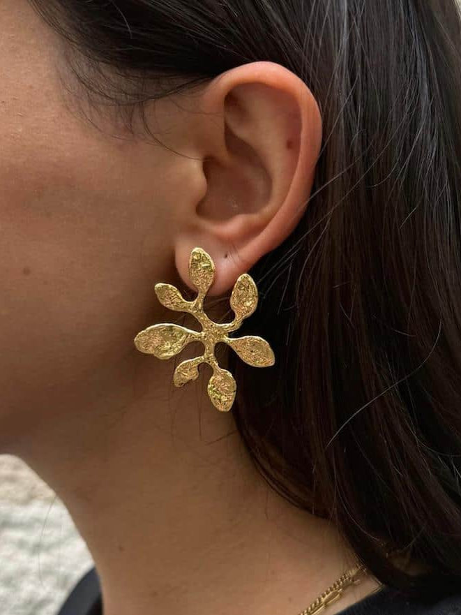 Boucles D'Oreilles Clips Végétal