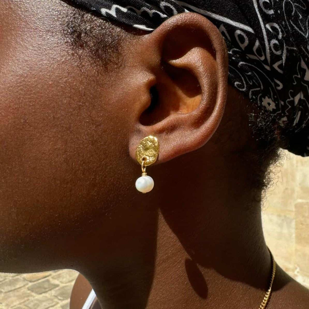 Boucles D'oreilles Percées Doré Mille Et Une Nuit