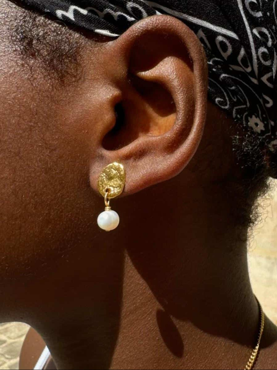 Boucles D'oreilles Percées Doré Mille Et Une Nuit