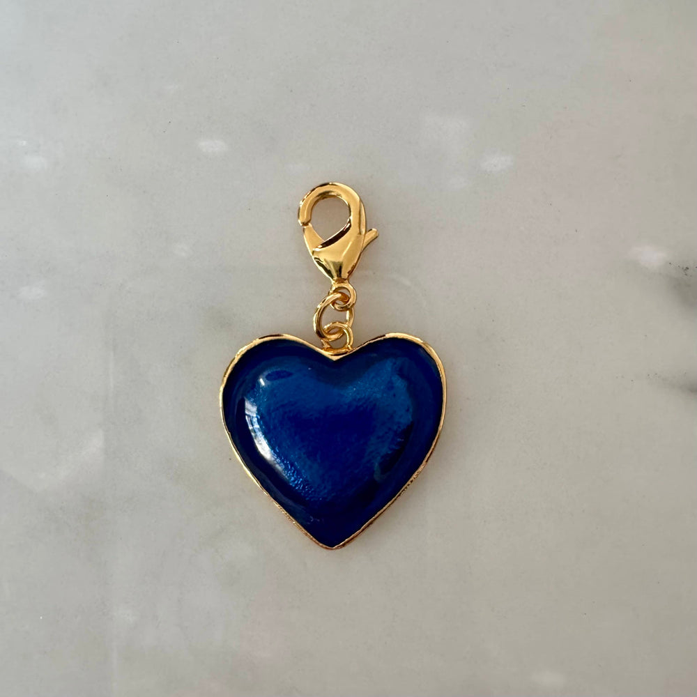 Perle Charms Bleu Coeur d'Amour