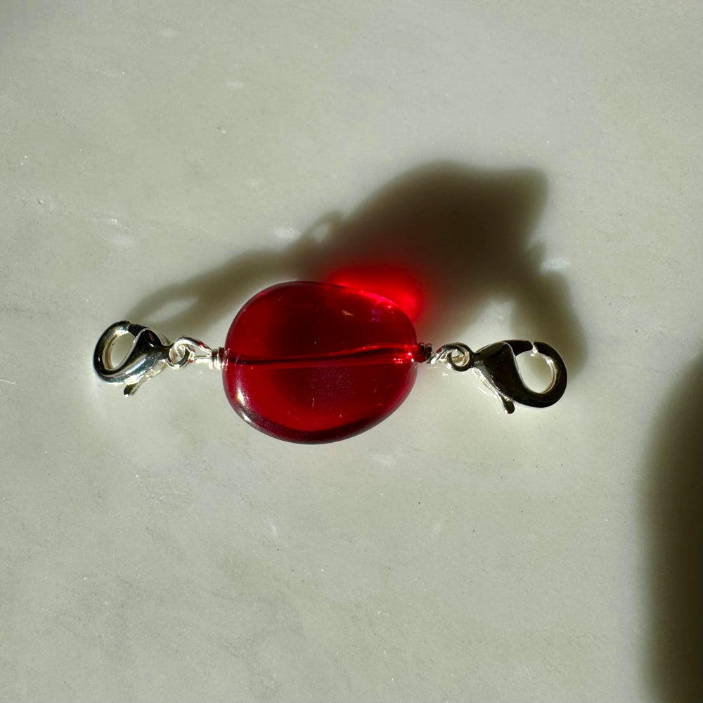 Perle Charms Argentée Rouge Glamour