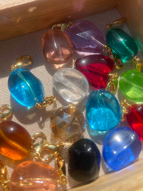 Pearlescent Acid Green Charms