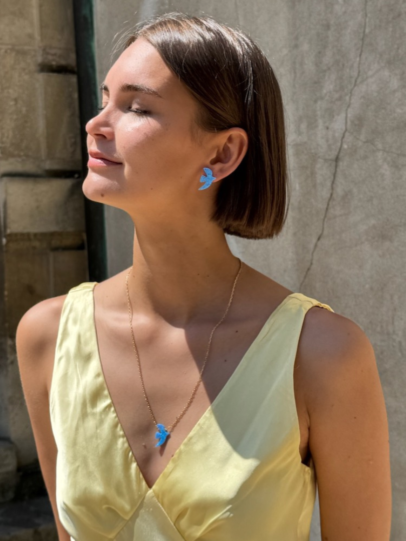 Gold Plated Opal Necklace
