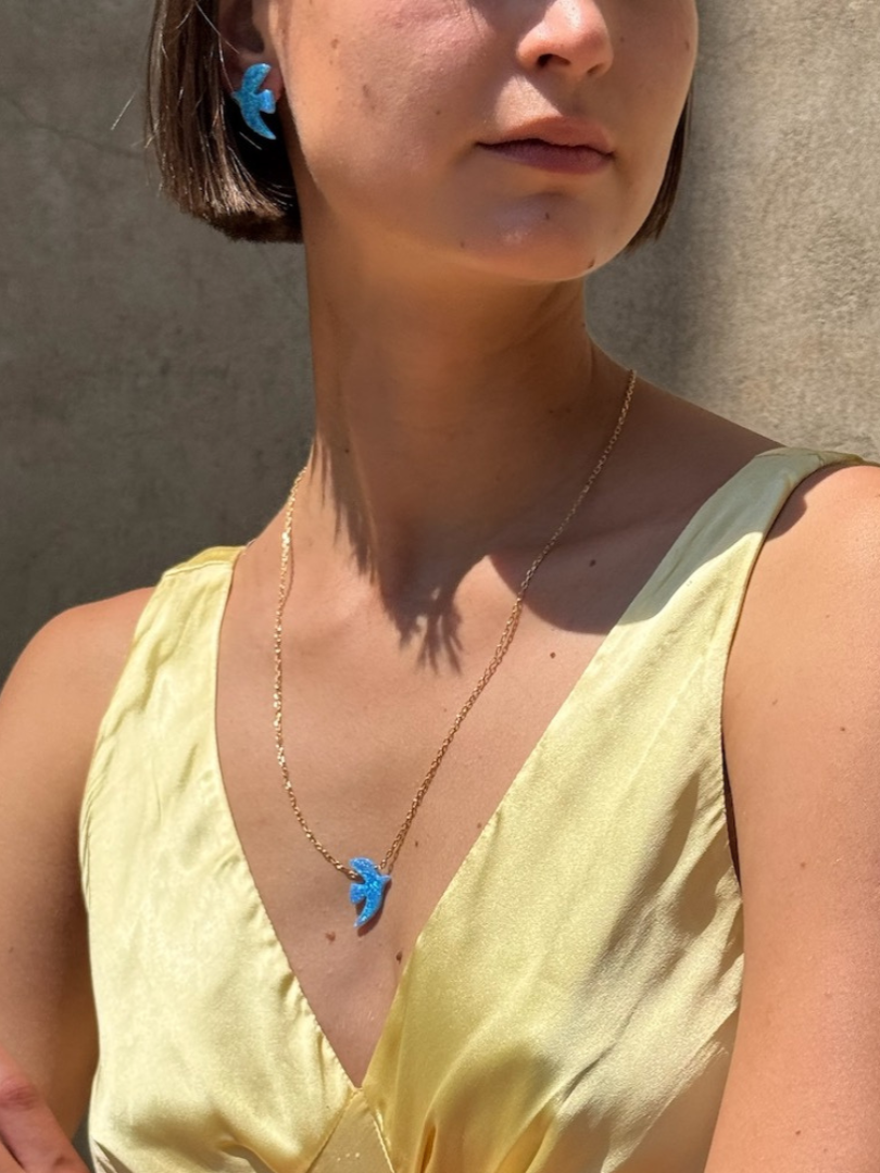 Gold Plated Opal Necklace