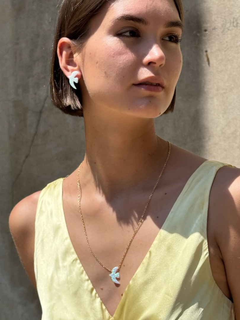 Gold Opal Necklace