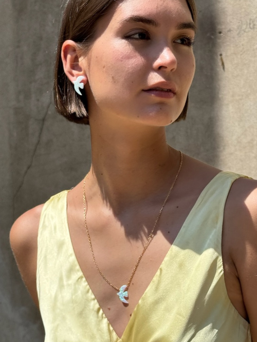 Gold Opal Necklace