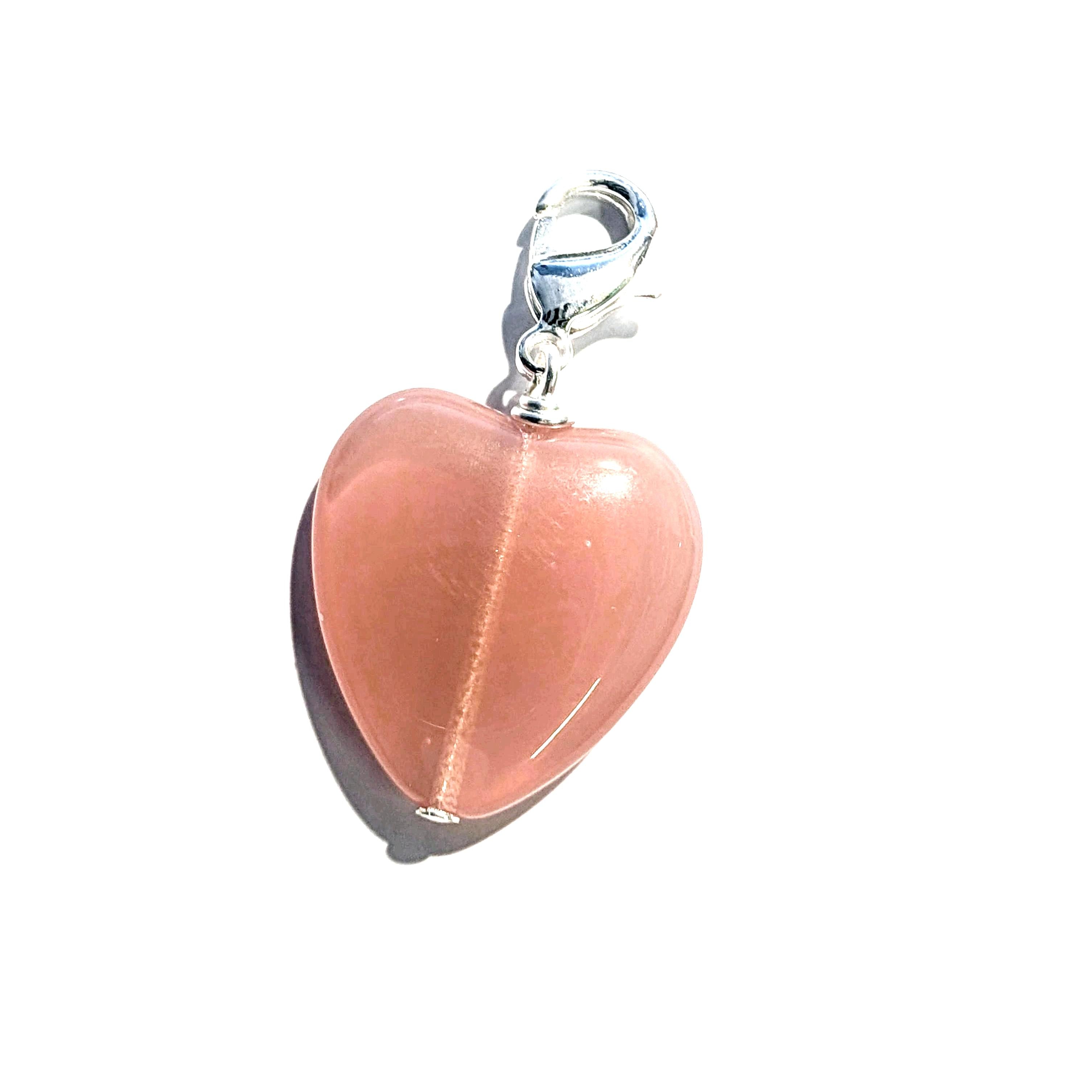 Perle Charms Argenté Rose Coeur Douceur
