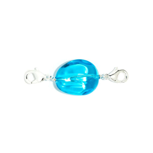 Perle Charms Argentée Bleu Océan