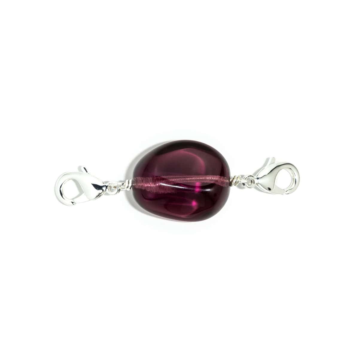 Perle Charms Argentée Violet Nocture