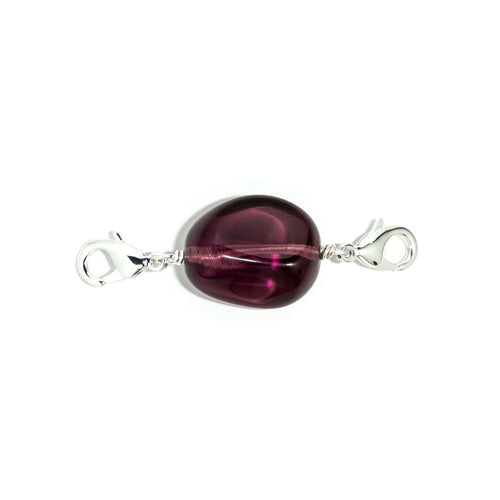Perle Charms Argentée Violet Nocture