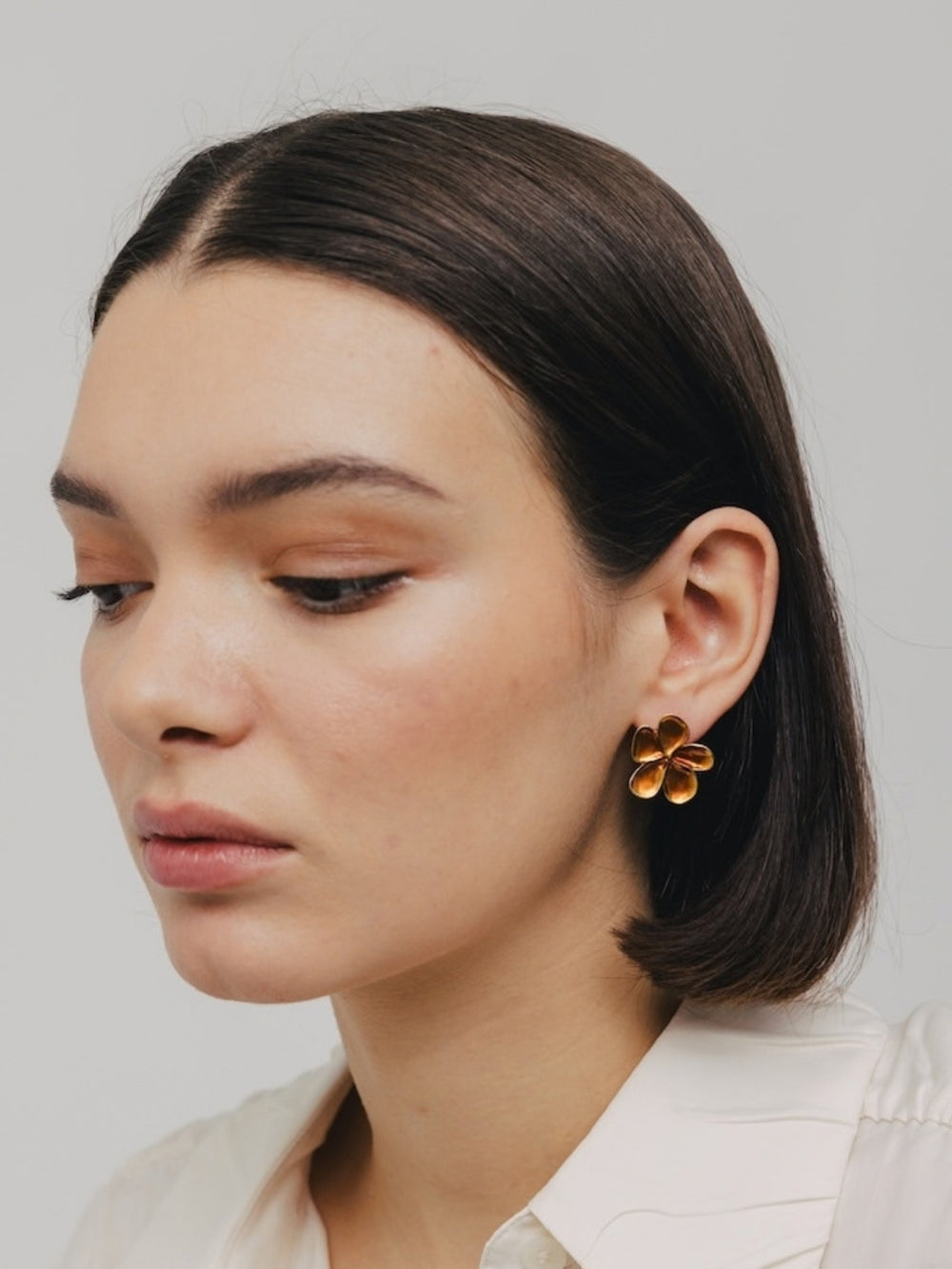 41 First Date Gold Pierced Earrings