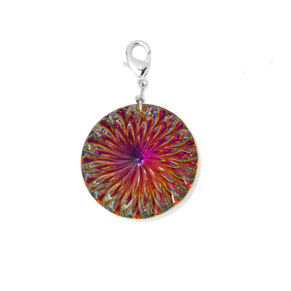 Silver-Plated Tornado Charm Bead