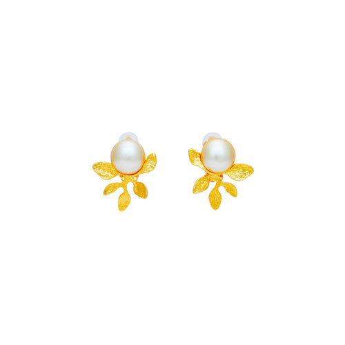 Boucles D'oreilles Clips Doré Végétal